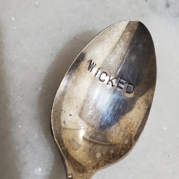 Wicked Inscribed Silver Tea Spoon - Picture 2 of 4